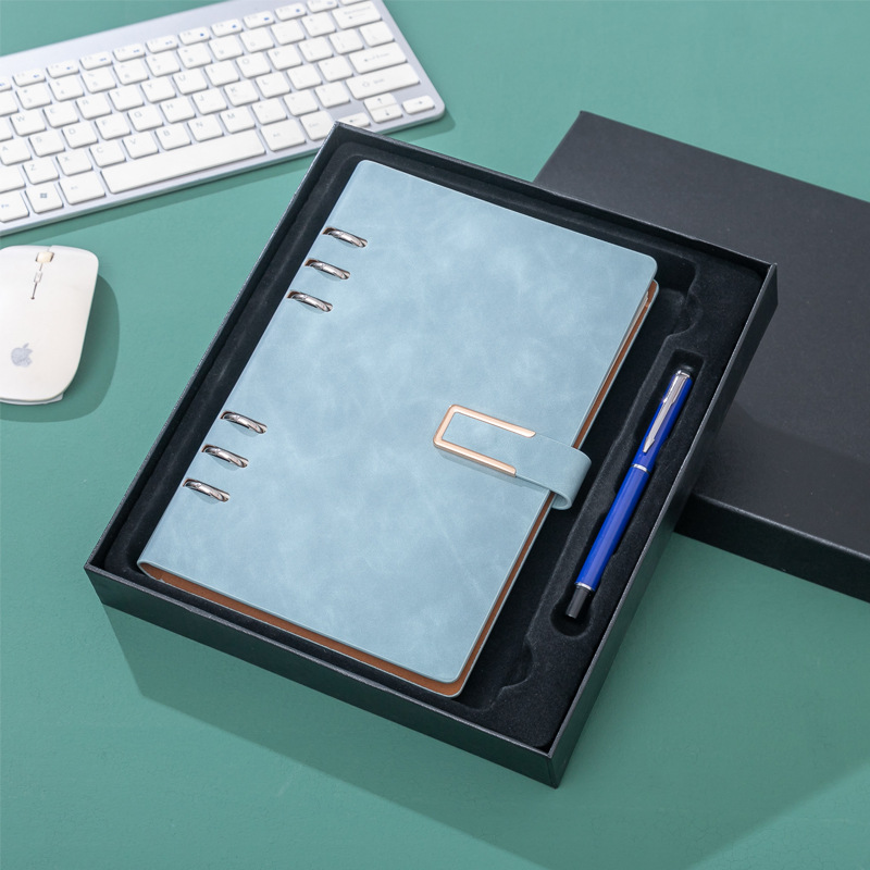 Personal Travel Diary Journal A5 Spiral Notebook with 6 Holes and Pu Leather Cover