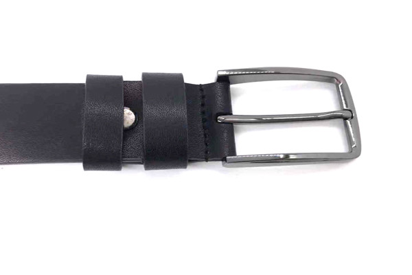 Heavy Duty Mens Casual Brown Leather Belt With Classic Buckle 1 1/4“ Width