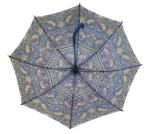 23 Inches 8 Fiberglass Ribs Hands-free Stick Umbrella With J Shape Rubber Coated