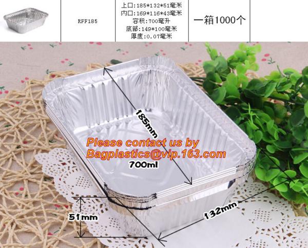 Buy cheap food container aluminum foil baking tray,lubricated foil containers aluminium foil tray manufacture for lunch food packi from wholesalers