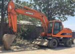 Used Doosan DH170w-7 Hydraulic Wheel Excavator 0.6m3 Bucket Capacity