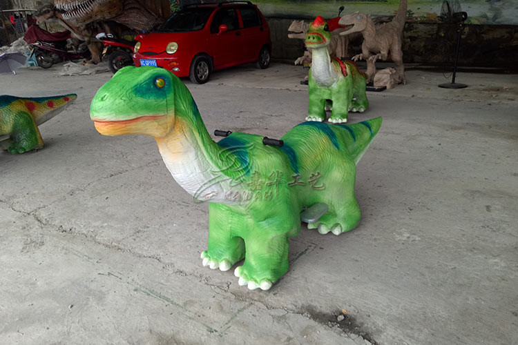 Lifelike Dinosaur Battery Car , Outdoor Coin Operated Kiddie Rides