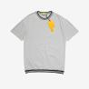 Buy cheap OEM high quality summer new striped rib campus style European American men's short sleeved casual T-shirt from wholesalers