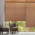 Indoor Outdoor Bamboo Manual Pergola Roller Blinds Window Sun Blade Privacy