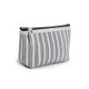 Buy cheap Plain Stripe Cotton Canvas Cosmetic Makeup Bag from wholesalers