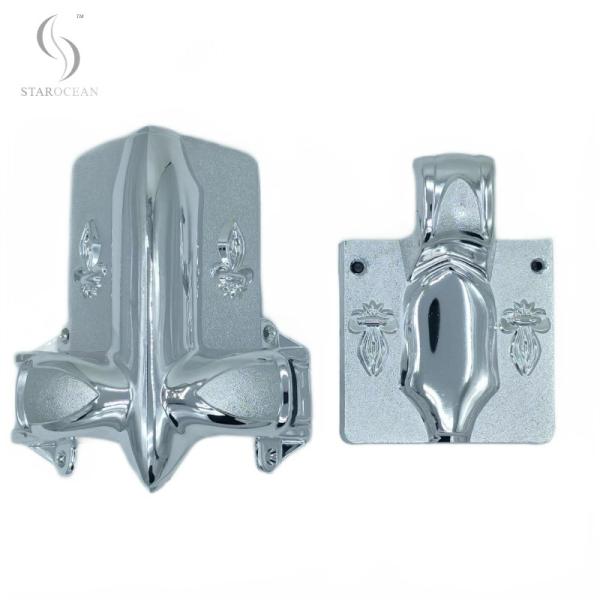 Buy cheap Silver Plastic Stationary Handle Casket Corner American Style Wholessale In Set 2# S from wholesalers