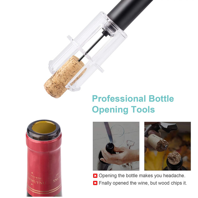 Battery Operate Electric Wine Bottle Opener Automatic Corkscrew Set Shatterproof