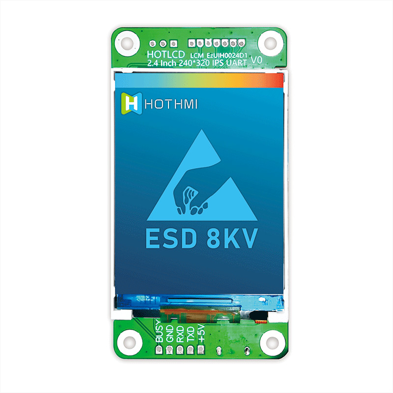 White LED 2.4 Inch 240x320 UART TFT Display With Resistive Touch