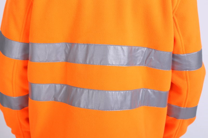 360gsm Cold Weather Workwear OEM Hi Vis Work Jacket With Flap