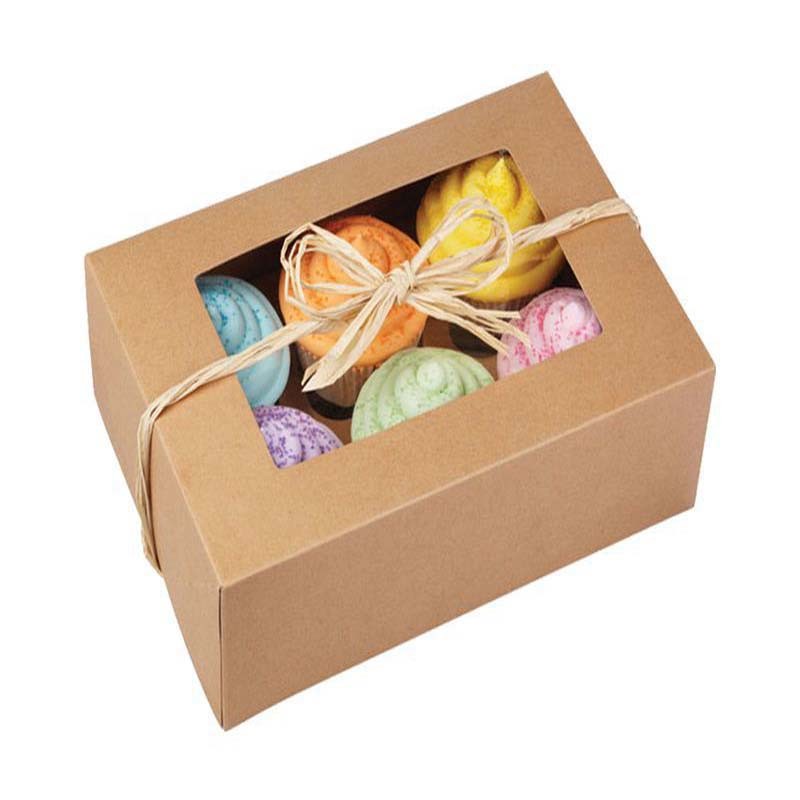 6pcs cookie paper box cardboard macaron packaging box fried chicken cardboard box
