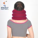 Full flannel cervical collar covers free size neck brace in red/purple/blue/grey