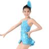 Buy cheap tap jazz dance costumes sequin dance costumes contemporary ballet costumes blue skirt from wholesalers