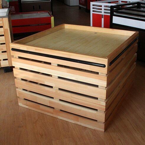 Buy cheap Supermarket Fruit And Vegetable Wooden Retail Display Shelves / Wooden Display Units from wholesalers