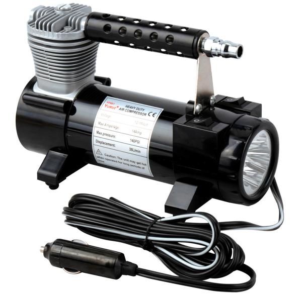 Black Color Single Cylinder 150 PSI Chrome Vehicle Air Compressors With Bag For