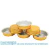 Buy cheap 270mm Diameter 3500ml Golden Series Aluminum Foil Baking Round Shape Pan/Container With Lid For Fast Food Packing from wholesalers
