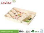 Heat Resistant Wood Flatware Tray Heavy Metal Free Anti - Bacteria Safe Contact