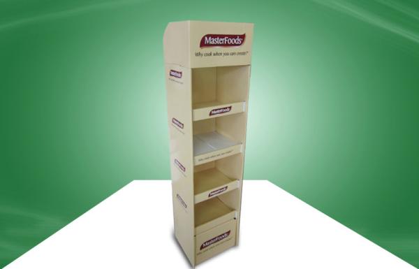Buy cheap Four Shelve Food POP Cardboard Display Cardboard Floor Standing Eco-friendly from wholesalers