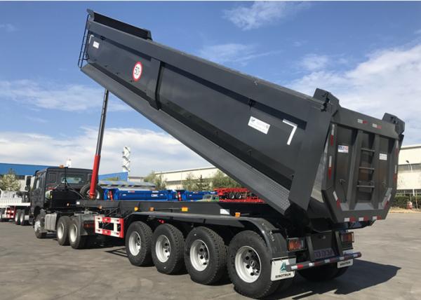 Buy cheap Front Axle Liftable 50t 60t Tipper Trailer With Air Bag Suspension from wholesalers