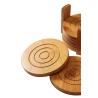 Buy cheap round shape bamboo cup coaster tea coaster with coaster holder and hot sell from wholesalers