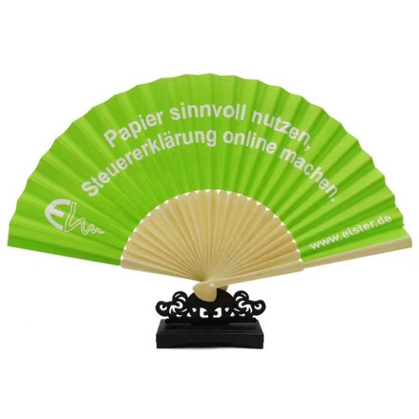 Buy cheap Chinese Personalized Paper Bamboo Hand Fan Custom Printed Folding Logo from wholesalers