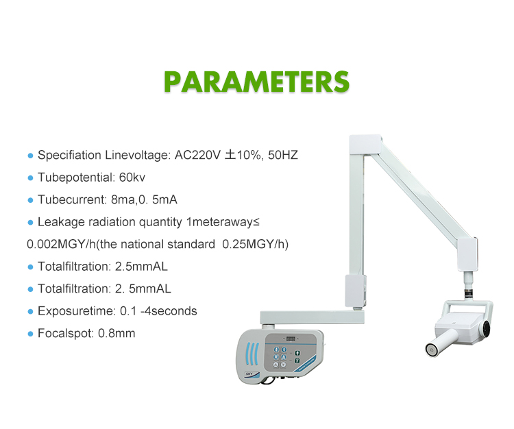 Panoramic Digital X Ray Equipment Wall Mounted X Ray Unit Dental