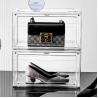 Buy cheap Magnetic Plastic Acrylic Shoe Boxes Stackable Transparent from wholesalers