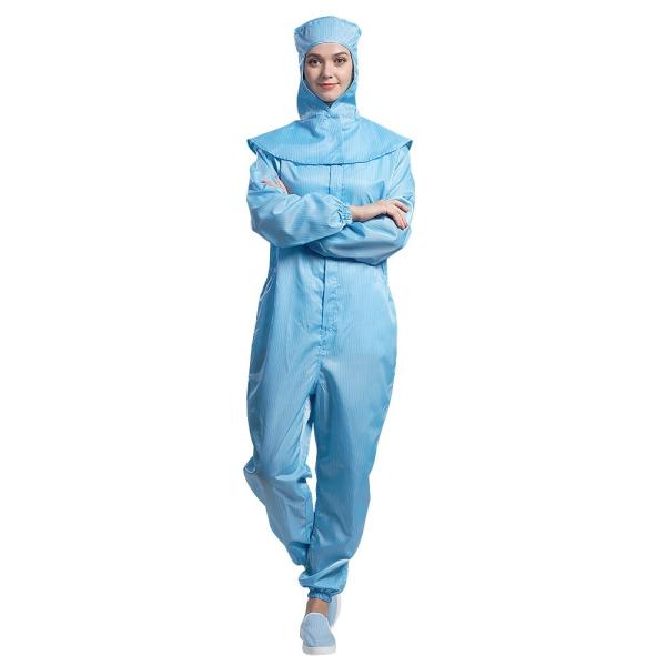 Buy cheap Breathable Anti Static Garments ESD Dustproof Unisex Jumpsuit With Zipper from wholesalers
