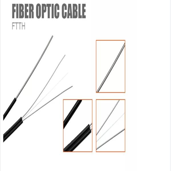 Quality 1km 2km 3km Plywood Drum FTTH Fiber Optic Drop Cable 1 Core Single Mode Indoor Optical Fiber Cable for sale