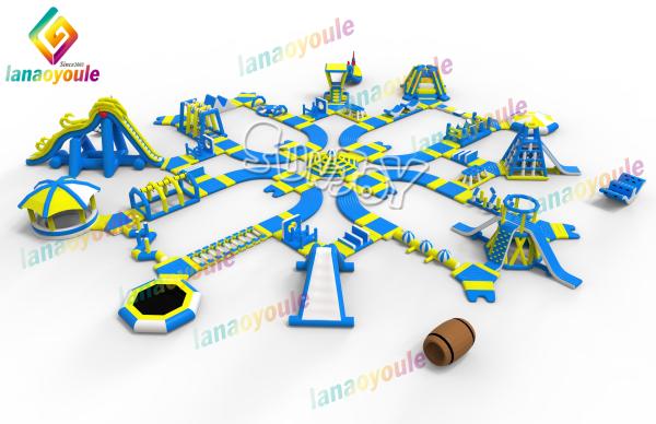 Buy cheap 0.9mm Pvc Tarpaulin Inflatable Aqua Park / Blow Up Water Park For Outdoor from wholesalers