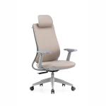 Modern Design Grey Leather Swivel Executive Office Chair with Adjustable