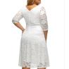 Buy cheap Fashion empire waist sexy women lace overlay plus size midi dress from wholesalers