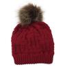 Buy cheap Removable Fur Pom Plain Cashmere Cap from wholesalers
