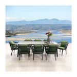 Outdoor Dining Set featuring Rope Weave Design and Aluminum Metal Frame by