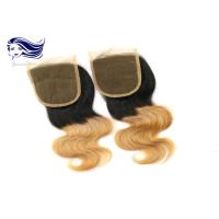 Buy cheap Ombre Color Brazilian Hair Lace Closure , Weave Lace Closure Human Hair product