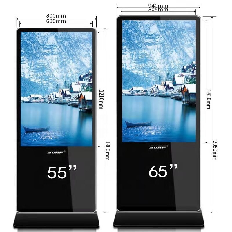 TFT Type 55 Inch Indoor Wall Mounted LCD Digital Signage