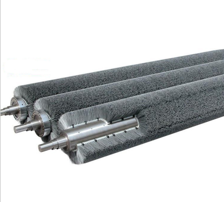 Grinding Polishing Abrasive Brush Roller Custom Cylindrical Brush Steel Belt Wound Abrasive Wire Brush Roller