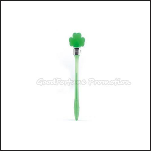 Buy cheap Hot Sale Cheap Promotional printed logo led light clover Shape ballpoint pen gift from wholesalers