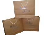 Printed Kraft Merchandise Bags Brown Kraft Paper Carrier Bags Packaging