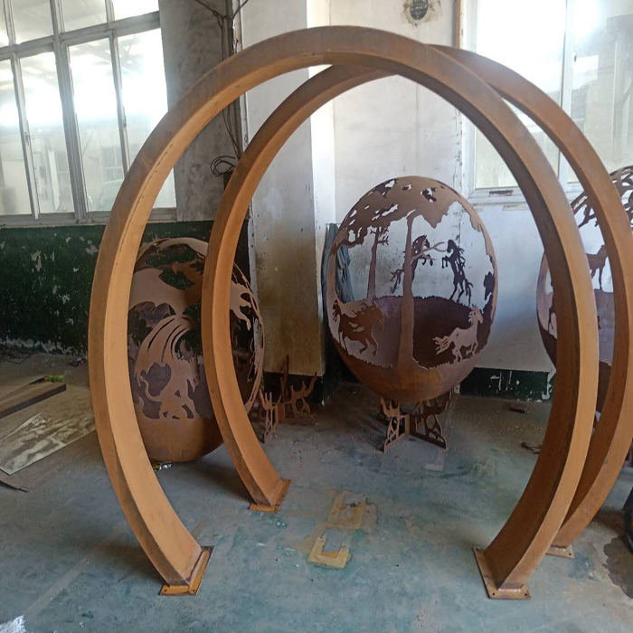corten steel sculpture