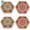 Buy cheap Natural Eco-Friendly Hexagon Custom Logo Ceramic Cork Trivets from wholesalers