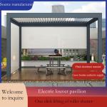 Outdoor Garden Villa Courtyard Pavilion with Louver Turning Aluminum Alloy