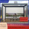 Buy cheap Outdoor Garden Villa Courtyard Pavilion with Louver Turning Aluminum Alloy Veneer Roof Pergola from wholesalers