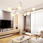 Creative Wooden Chandelier with glass bubble chandelier Sptnik Spider Chandelier