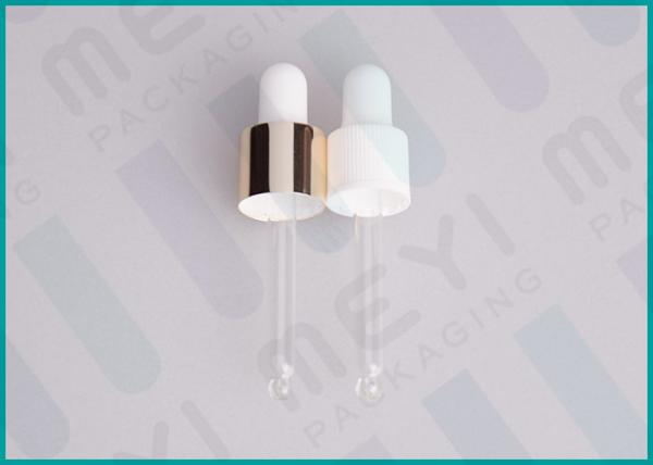 Buy cheap 13/415 Shiny Gold Aluminum White Dropper For Glass Dropper Bottles from wholesalers