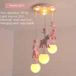 Children bedroom chandeliers modern ins merry-go-round boy girl room chandelier