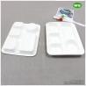 Buy cheap 5 Compartments Unbleached Bagasse Tray-China Factory Offer Eco-friendly Fast Food Box Container Tray for Hot Foods from wholesalers