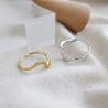 Buy cheap Lanciashow 925 Sterling Silver Gold Plated Jewelry Open Ring Irregular Wavy Shape from wholesalers