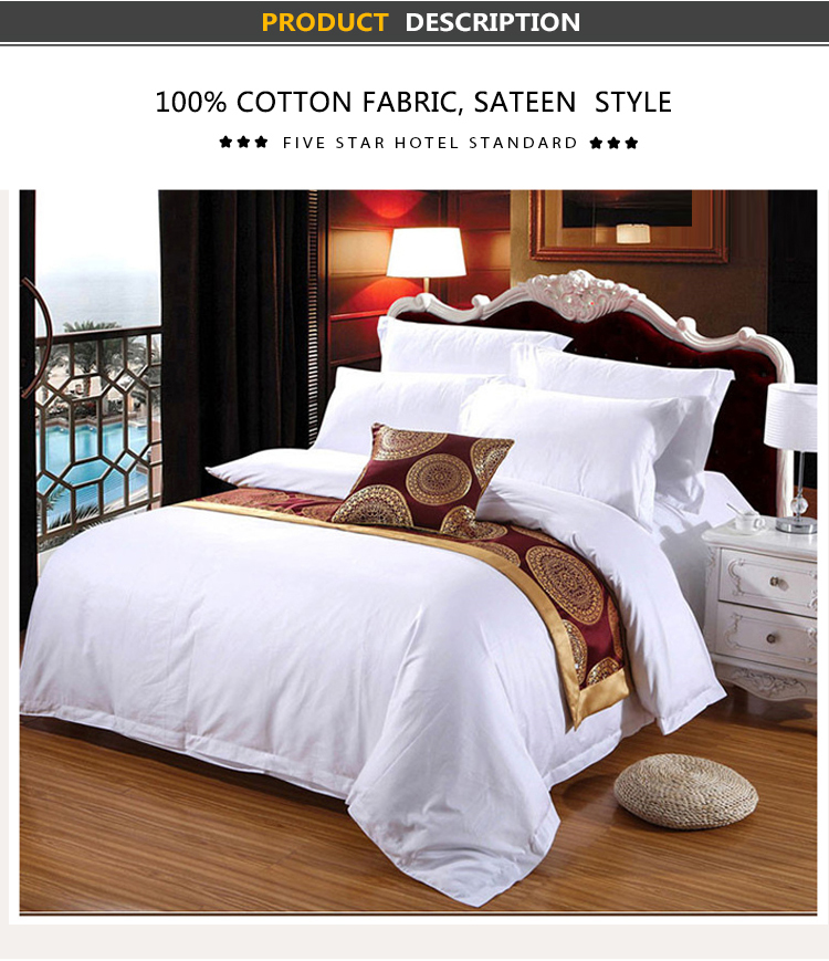 Response within 24 Hours 4pcs Satin Stitch Duvet Bedding Set for King Size Double Bed
