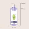 Buy cheap 500ml Purple Transparent cylindrical smooth with white pump for shampoo lotion bottle from wholesalers