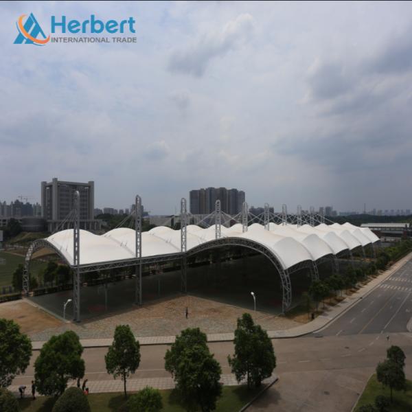 Buy cheap EPS Roof PVC PTFE Tensile Membrane Spatial Cable Domes Welding For Structure from wholesalers